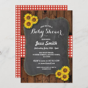 Baby shower de tournesol Invitation de chaland rus