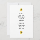 Baby shower de tournesol Invitation fille (Dos)
