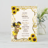 Baby shower de tournesol invitation masque de tour (Debout devant)