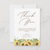 Baby shower de tournesol verdoyant Merci (Devant)