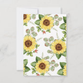 Baby shower de tournesol verdoyant Merci (Dos)