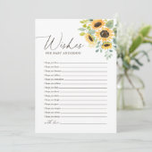 Baby shower de tournesol Voeux pour carte bébé (Debout devant)