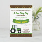 Baby shower de tracteur - Invitation 5x7 Carte (Debout devant)