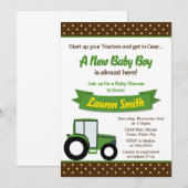 Baby shower de tracteur - Invitation 5x7 Carte (Devant / Derrière)