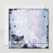 Baby shower de transport noir violet Invitation (Dos)