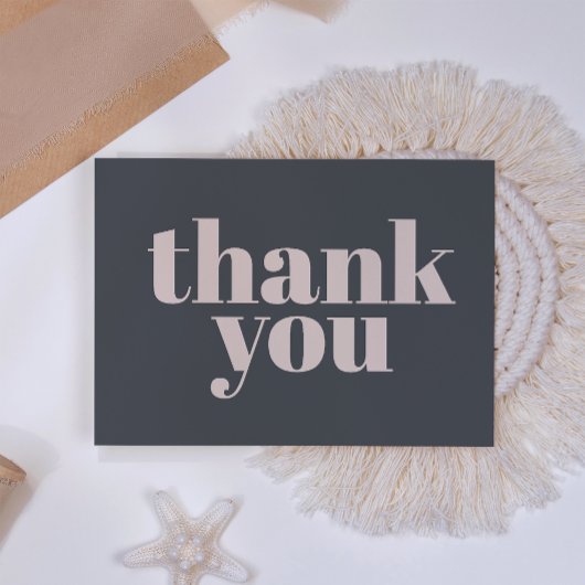 Baby shower de typographie Boho rose gris Merci