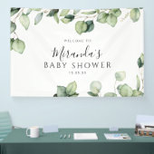 Baby shower de verdure Bannière de fond botanique (Salon professionnel)