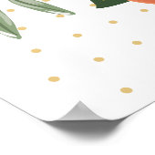 Baby shower de verdure Citrus Affiche de bienvenue (Coin)