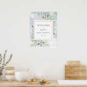 Baby shower de verdure d'hiver Affiche de bienvenu (Cuisine)