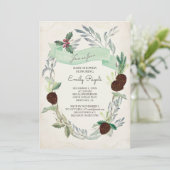 Baby shower de verdure d'hiver Invitation (Debout devant)