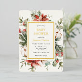 Baby shower de verdure d'hiver Invitation (Debout devant)