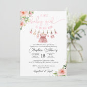 Baby shower de vêtements pour bébés Invitation pou (Debout devant)