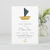 Baby shower de voiliers Invitation (Debout devant)