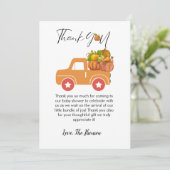 Baby shower de voiture citrouille Boho Fall carte (Debout devant)