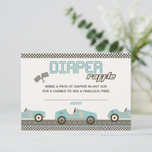 Baby shower de voiture de course Carte de rabat