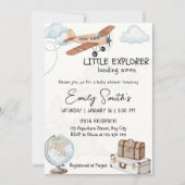 Baby shower de voyage Invitation Modèle Little Exp (Devant)