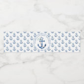 Baby shower d'eau bleu nautique Étiquette de boute (Étiquettes simples)