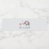 Baby shower d'eau rose Étiquettes (Étiquettes simples)