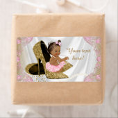 Baby shower d'eau rose or Étiquettes (En situation)