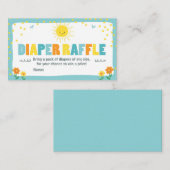 Baby shower Déchets Carte Raffin Sunshine Garçon B (Devant / Derrière)