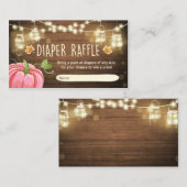 Baby shower Déchets Carte Raffle Citrouille rustiq (Devant / Derrière)