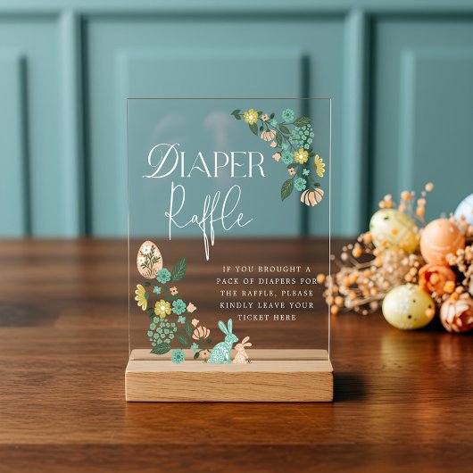 Baby shower Déchets Raffle Printemps Floral Pâques