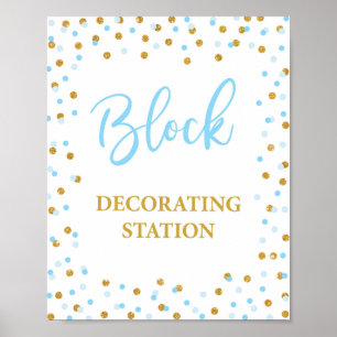 Baby shower decorteerstation blokkeren poster