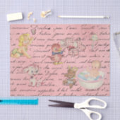 Baby shower Decoupage  Pink Girl Tissuepapier (Craft)