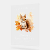 Baby shower d'écureuil en bois mignon Bienvenue (Angle)