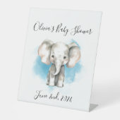 baby shower d'éléphant bébé, panneau acrylique (Recto)