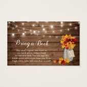 Baby shower Demande de carnet Rustique Automne Feu (Devant)