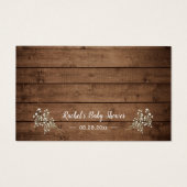 Baby shower Demande de livre Rustic Wood Bébé's Br (Dos)