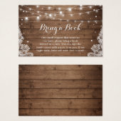 Baby shower Demande de réservation Rustique Dentel (Devant & derrière)