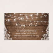 Baby shower Demande de réservation Rustique Dentel (Devant)