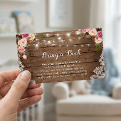 Baby shower Demande de réservation Rustique rose f