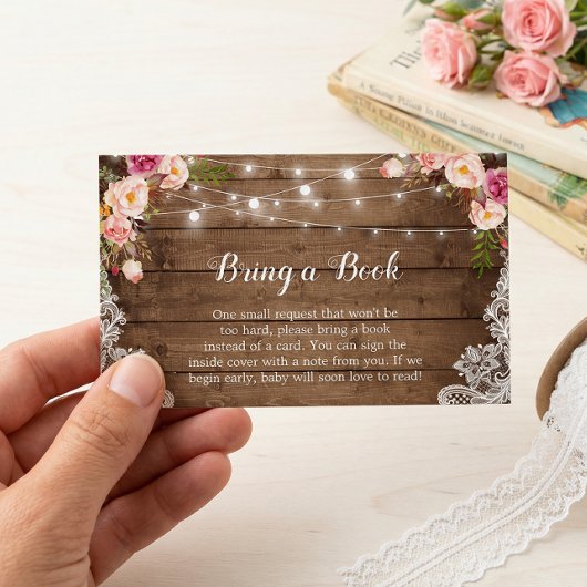 Baby shower Demande de réservation Rustique rose f