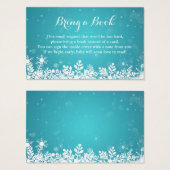 Baby shower Demande de réservation Turquoise Snowf (Devant & derrière)