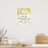 Baby shower des abeilles de miel mignonne Affiche  (Cuisine)