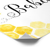 Baby shower des abeilles de miel mignonne Affiche  (Coin)