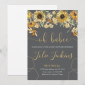 Baby shower des abeilles Invitation neutre (Devant / Derrière)