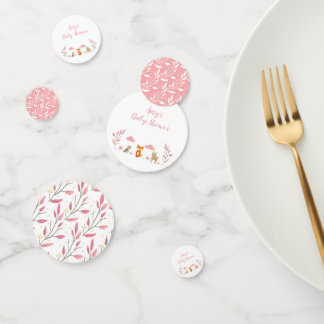 Baby shower des animaux de bois Confetti