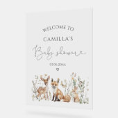 Baby shower des animaux forestiers de bois Bienven (Angle)