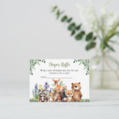 Baby shower des bois | Carte de rabat à couches (Debout devant)