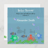 Baby shower des critères maritimes Invitation (Devant / Derrière)