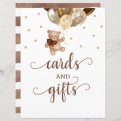 Baby shower des enseignes des cartes et des cadeau (Devant / Derrière)