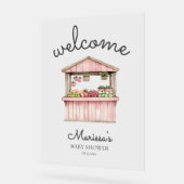 Baby shower des fermiers roses Bienvenue (Angle)