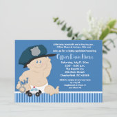 BABY SHOWER des flics de POLICE Invitation 5x7 (Debout devant)