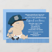 BABY SHOWER des flics de POLICE Invitation 5x7 (Devant / Derrière)