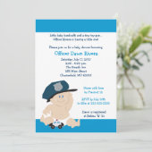BABY SHOWER des flics de POLICE Invitation 5x7 (Debout devant)