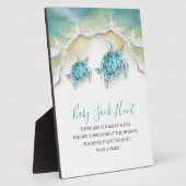 Baby shower des Jeux de la tortue côtière Plaque (Côté)